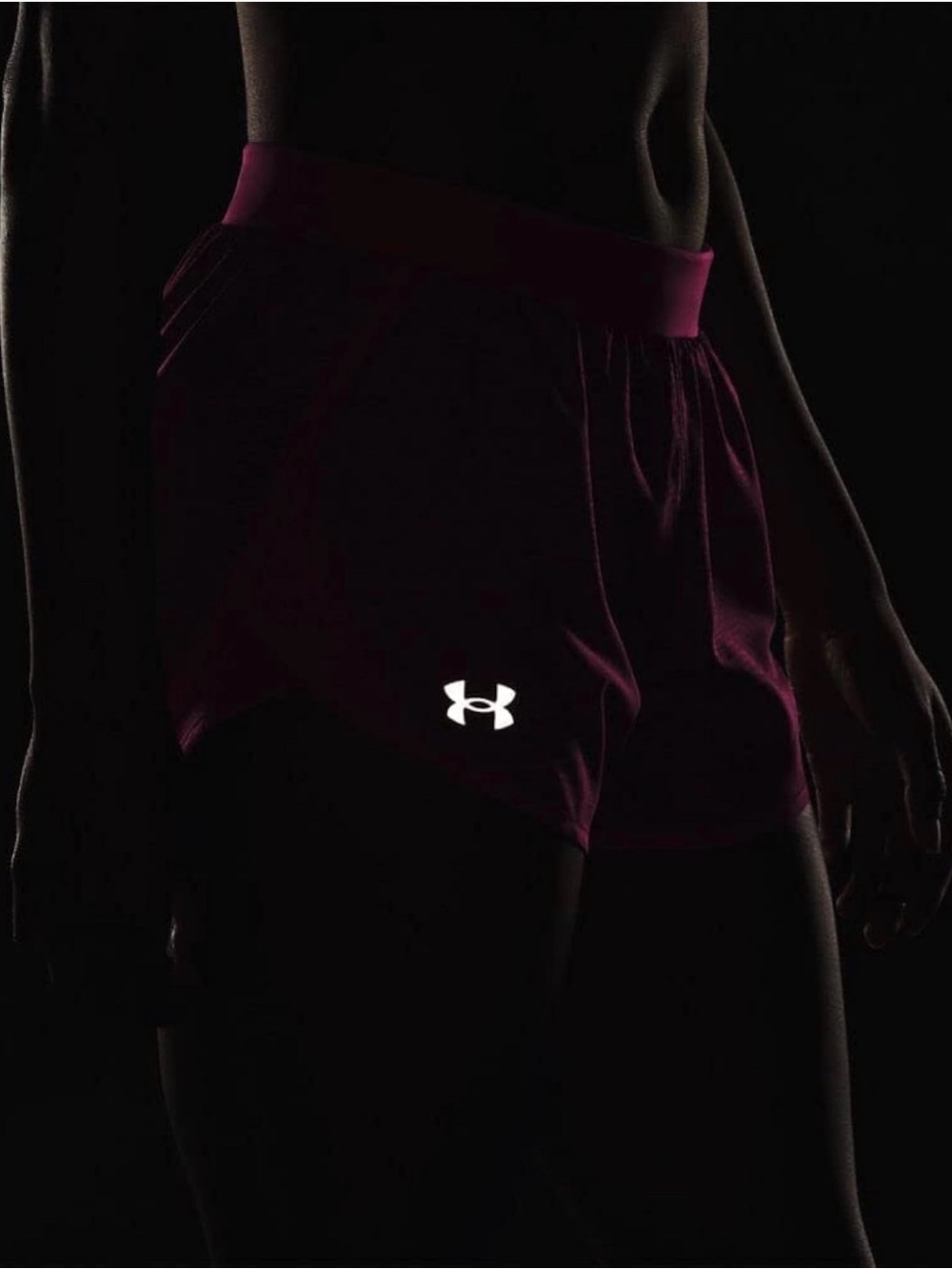 NEW Under Armour Shorts Women's Fly by 2.0 Printed Running Shorts Rebel Pink XL - Picture 7 of 11
